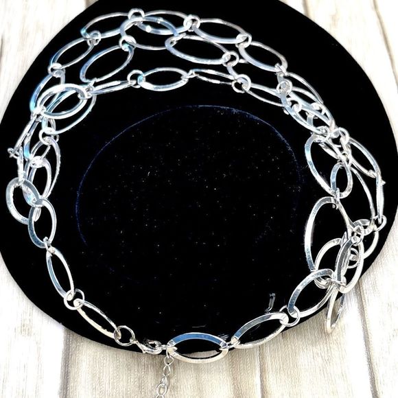 New Pure Expressions Multi Strand Silver Statement Necklace - Picture 8 of 8